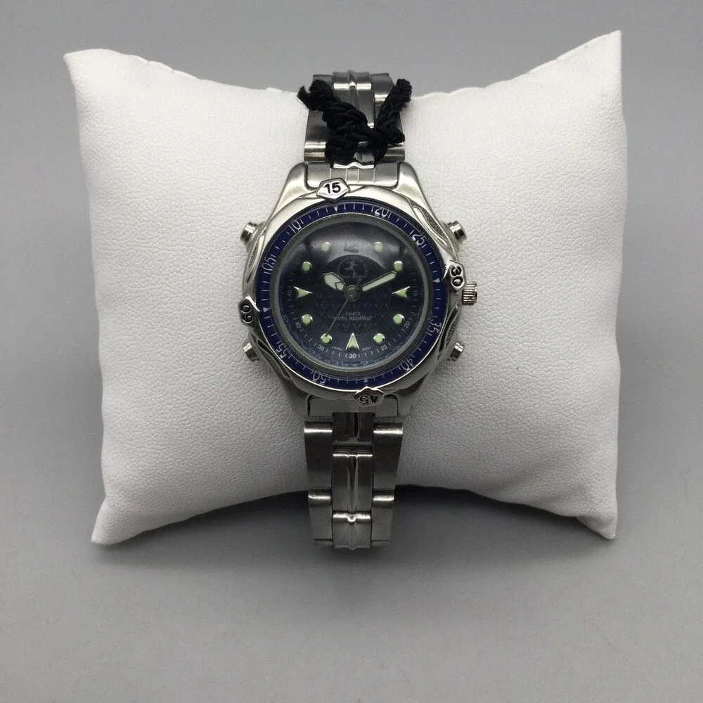 Hollywood Soccer Club Womens Watch 30mm Blue Dial Stainless New Battery 8